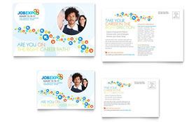 Job Expo & Career Fair Postcard Template - Word, Publisher, InDesign, Illustrator, Pages, QuarkXPress, CorelDraw