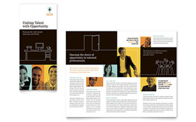 Recruiter Trifold Brochure Template - Word, Publisher, InDesign, Illustrator, Pages, QuarkXPress, CorelDraw