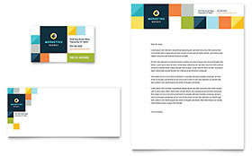 Advertising Company Business Card & Letterhead Template - Word, Publisher, InDesign, Illustrator, Pages, QuarkXPress, CorelDraw