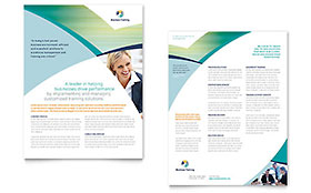 Business Training Datasheet Template - Word, Publisher, InDesign, Illustrator, Pages, QuarkXPress, CorelDraw