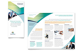 Business Training Trifold Brochure Template - Word, Publisher, InDesign, Illustrator, Pages, QuarkXPress, CorelDraw