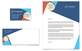 Corporate Strategy Business Card & Letterhead Template - Word, Publisher, InDesign, Illustrator, Pages, QuarkXPress, CorelDraw