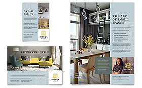 Interior Design Flyer & Ad Template - Word, Publisher, InDesign, Illustrator, Pages, QuarkXPress, CorelDraw