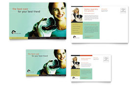 Veterinary Clinic Postcard Template - Word, Publisher, InDesign, Illustrator, Pages, QuarkXPress, CorelDraw
