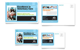 Animal Hospital Postcard Template - Word, Publisher, InDesign, Illustrator, Pages, QuarkXPress, CorelDraw