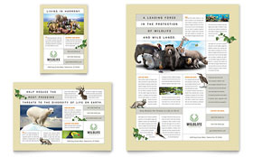 Nature & Wildlife Conservation Flyer & Ad Template - Word, Publisher, InDesign, Illustrator, Pages, QuarkXPress, CorelDraw