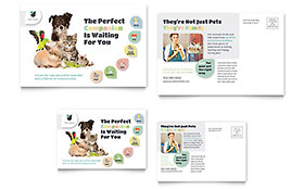 Pet Store Postcard Template - Word, Publisher, InDesign, Illustrator, Pages, QuarkXPress, CorelDraw
