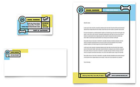 Pet Boarding Business Card & Letterhead Template - Word, Publisher, InDesign, Illustrator, Pages, QuarkXPress, CorelDraw