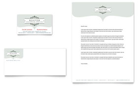 Realtor & Realty Agency Business Card & Letterhead Template - Word, Publisher, InDesign, Illustrator, Pages, QuarkXPress, CorelDraw