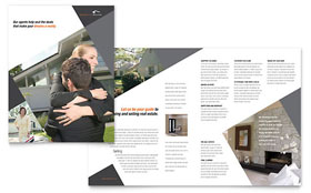 Contemporary & Modern Real Estate Brochure Template - Word, Publisher, InDesign, Illustrator, Pages, QuarkXPress, CorelDraw