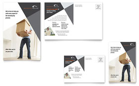 Contemporary & Modern Real Estate Postcard Template - Word, Publisher, InDesign, Illustrator, Pages, QuarkXPress, CorelDraw