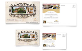 Luxury Real Estate Postcard Template - Word, Publisher, InDesign, Illustrator, Pages, QuarkXPress, CorelDraw
