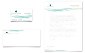 Coastal Real Estate Business Card & Letterhead Template - Word, Publisher, InDesign, Illustrator, Pages, QuarkXPress, CorelDraw