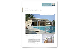 Modern Real Estate Flyer Template - Word, Publisher, InDesign, Illustrator, Pages, QuarkXPress, CorelDraw