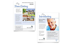 Real Estate Listing Announcement Template - Word, Publisher, InDesign, Illustrator, Pages, QuarkXPress, CorelDraw