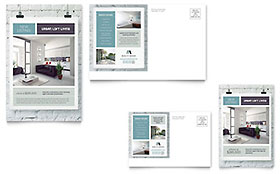 Urban Loft Postcard Template - Word, Publisher, InDesign, Illustrator, Pages, QuarkXPress, CorelDraw