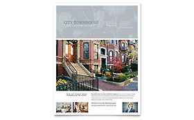 Townhouse Flyer Template - Word, Publisher, InDesign, Illustrator, Pages, QuarkXPress, CorelDraw
