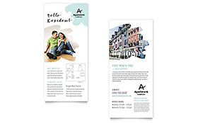 Apartment Rack Card Template - Word, Publisher, InDesign, Illustrator, Pages, QuarkXPress, CorelDraw