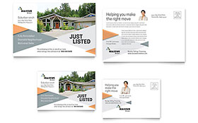 Realtor Postcard Template - Word, Publisher, InDesign, Illustrator, Pages, QuarkXPress, CorelDraw