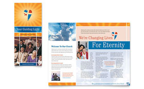 Evangelical Church Trifold Brochure Template - Word, Publisher, InDesign, Illustrator, Pages, QuarkXPress, CorelDraw