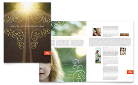 Christian Church Religious Brochure Template - Word, Publisher, InDesign, Illustrator, Pages, QuarkXPress, CorelDraw