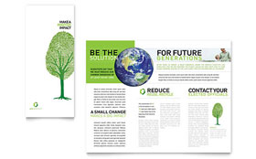 Environmental Non Profit Trifold Brochure Template - Word, Publisher, InDesign, Illustrator, Pages, QuarkXPress, CorelDraw