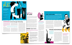 Church Outreach Ministries Newsletter Template - Word, Publisher, InDesign, Illustrator, Pages, QuarkXPress, CorelDraw