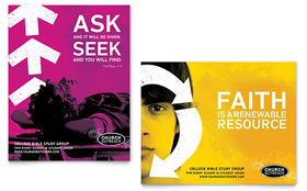 Church Outreach Ministries Poster Template - Word, Publisher, InDesign, Illustrator, Pages, QuarkXPress, CorelDraw