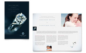 Jeweler & Jewelry Store Brochure Template - Word, Publisher, InDesign, Illustrator, Pages, QuarkXPress, CorelDraw