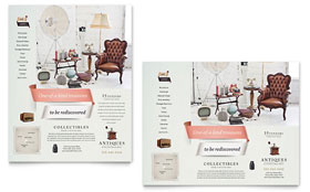 Antique Mall Poster Template - Word, Publisher, InDesign, Illustrator, Pages, QuarkXPress, CorelDraw
