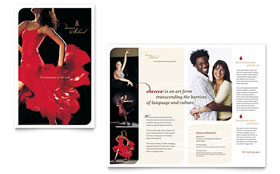 Dance School Brochure Template - Word, Publisher, InDesign, Illustrator, Pages, QuarkXPress, CorelDraw