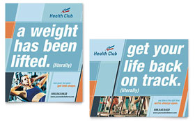 Health & Fitness Gym Poster Template - Word, Publisher, InDesign, Illustrator, Pages, QuarkXPress, CorelDraw
