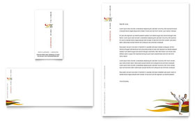 Karate & Martial Arts Business Card & Letterhead Template - Word, Publisher, InDesign, Illustrator, Pages, QuarkXPress, CorelDraw