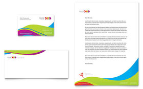 Personal Trainer Business Card & Letterhead Template - Word, Publisher, InDesign, Illustrator, Pages, QuarkXPress, CorelDraw