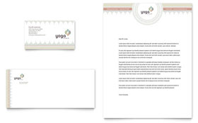 Pilates & Yoga Business Card & Letterhead Template - Word, Publisher, InDesign, Illustrator, Pages, QuarkXPress, CorelDraw