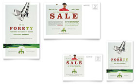 Golf Course & Instruction Postcard Template - Word, Publisher, InDesign, Illustrator, Pages, QuarkXPress, CorelDraw
