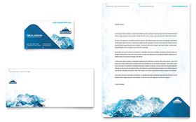 Ski & Snowboard Instructor Business Card & Letterhead Template - Word, Publisher, InDesign, Illustrator, Pages, QuarkXPress, CorelDraw