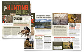 Hunting Guide Newsletter Template - Word, Publisher, InDesign, Illustrator, Pages, QuarkXPress, CorelDraw