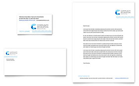 Community Swimming Pool Business Card & Letterhead Template - Word, Publisher, InDesign, Illustrator, Pages, QuarkXPress, CorelDraw