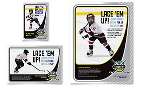 Junior Hockey Camp Flyer & Ad Template - Word, Publisher, InDesign, Illustrator, Pages, QuarkXPress, CorelDraw