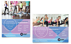Aerobics Center Poster Template - Word, Publisher, InDesign, Illustrator, Pages, QuarkXPress, CorelDraw