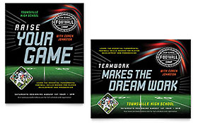 Football Training Poster Template - Word, Publisher, InDesign, Illustrator, Pages, QuarkXPress, CorelDraw