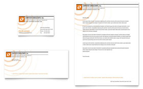 Computer Consulting Business Card & Letterhead Template - Word, Publisher, InDesign, Illustrator, Pages, QuarkXPress, CorelDraw