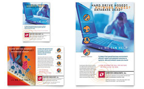 Computer Consulting Flyer & Ad Template - Word, Publisher, InDesign, Illustrator, Pages, QuarkXPress, CorelDraw
