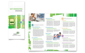 ISP Internet Service Trifold Brochure Template - Word, Publisher, InDesign, Illustrator, Pages, QuarkXPress, CorelDraw