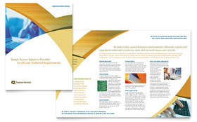 Computer Services & Consulting Brochure Template - Word, Publisher, InDesign, Illustrator, Pages, QuarkXPress, CorelDraw