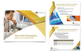 Computer Services & Consulting Presentation Template - PowerPoint