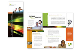 Internet Software Trifold Brochure Template - Word, Publisher, InDesign, Illustrator, Pages, QuarkXPress, CorelDraw