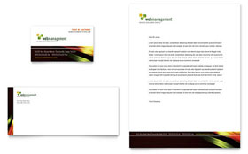 Internet Software Business Card & Letterhead Template - Word, Publisher, InDesign, Illustrator, Pages, QuarkXPress, CorelDraw