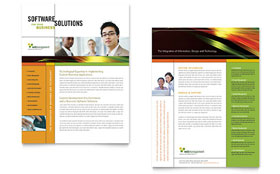 Internet Software Datasheet Template - Word, Publisher, InDesign, Illustrator, Pages, QuarkXPress, CorelDraw